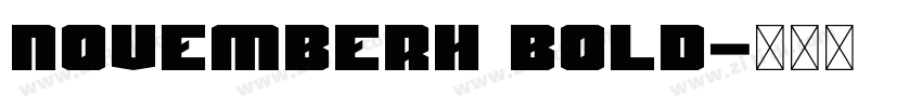 NovemberH Bold字体转换